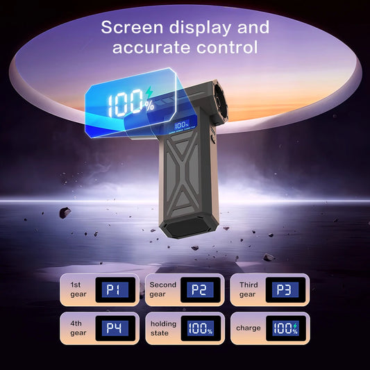 P70 Turbo Jet Blower 110000RPM High Power Air Blower Brushless Motor Turbo Fan Wind Speed 52m/s 40000mAh Violent Air Blower